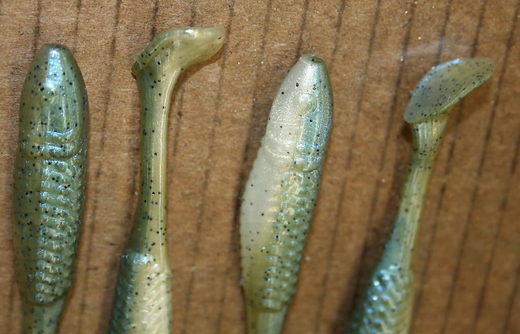 3.5" Swim Minnow Grey Ghost Paddle Tail Swimbait Trailer for A Rig 50 pack - Image 4