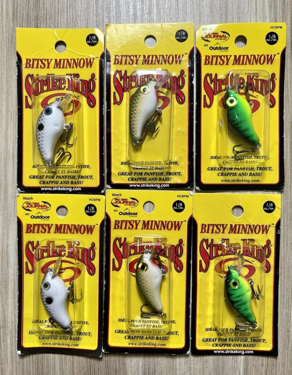 Strike King (Lot Of 6) Bitsy Minnow Squarebill Crankbaits, Bass Fishing! NWT! - Image 6