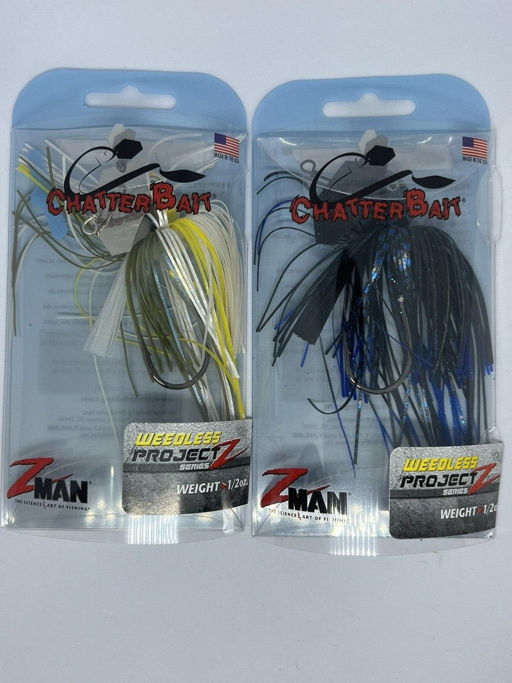 Z-Man Project Z Weedless ChatterBait Bladed Fishing Jig 1/2 oz Lot of 2 - Image 2