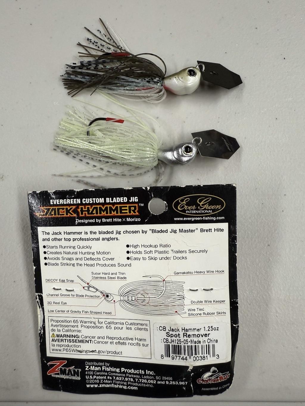 Z-Man Chatterbait Jackhammer Bladed Jig Lot 1.25 oz Set Of 3 Lures - Image 2