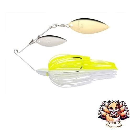 NEW Keitech Baby T-Bone Spinnerbait Double Willow DW 1/4oz #509 White Charcoal - Image 1