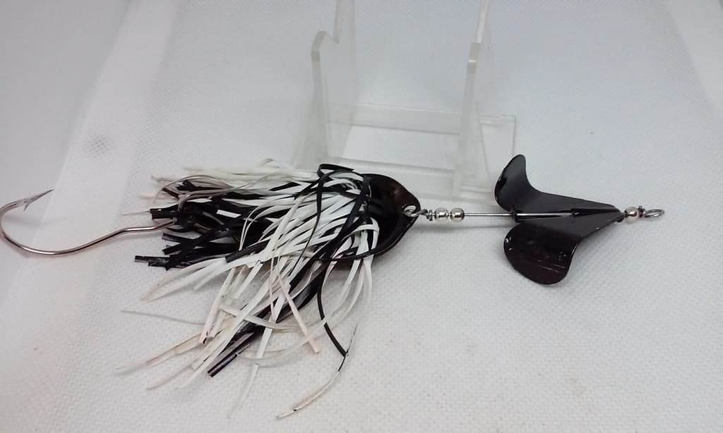 Vtg Lurh Jensen HERB'S Dilly BUZZ Spoon Black Buzzbait Topwater 5/8 Fishing Lure - Image 2