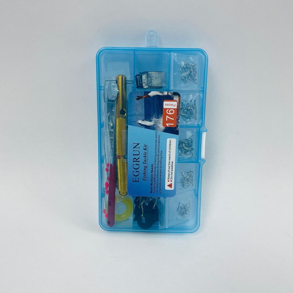 EGGRUN 176 Pcs Fishing Tackle, Fishing Accessories Kit Fishhook Set - Image 3