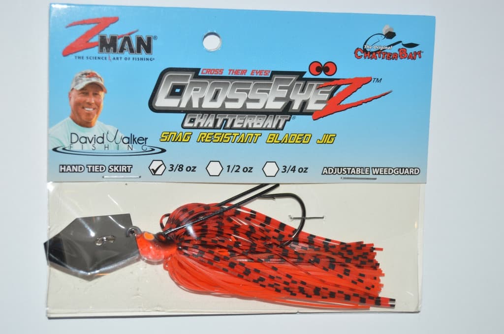 3 lures zman z-man crosseyez chatterbait 3/8oz snag resist bladed jigs fire craw - Image 2