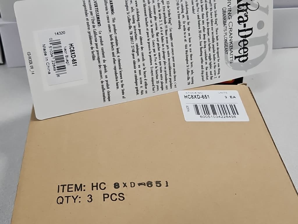 (3) Discontinued Strike King KVD 8.0XD Dealer Box...Neon Bluegill...NIB!!! - Image 2