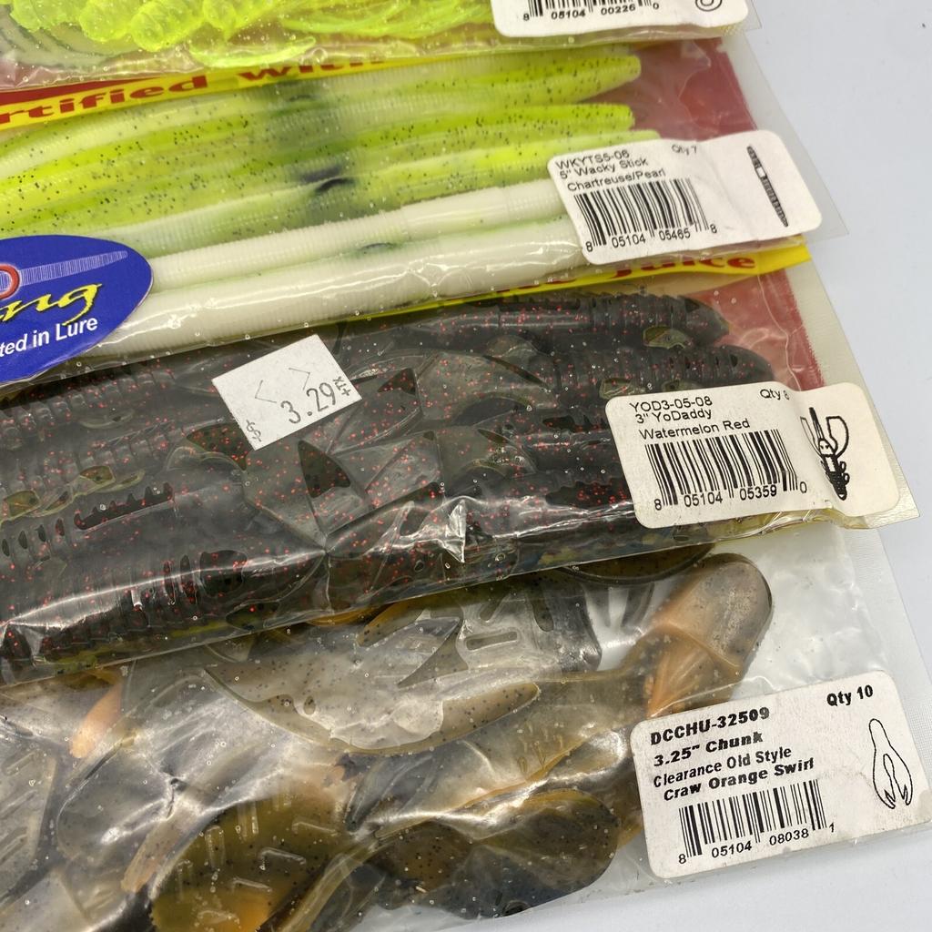 Big Bite Baits Bass Plastics Creature Bait Senko Chunk Worm Grubs (24 Bag Lot!) - Image 10