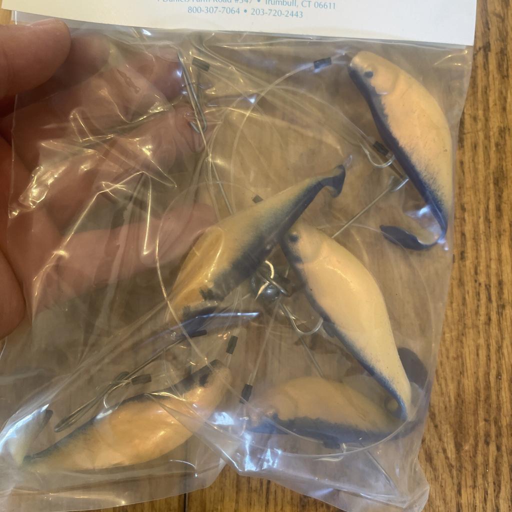 7” Umbrella Rig 4 Arm With 4” Shad (5)  Pearl Blue New In Package McKala Fishin - Image 9