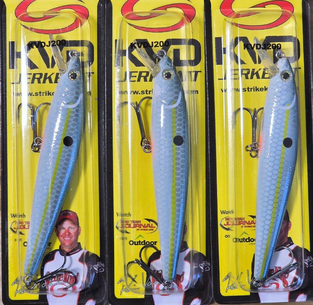 Ct. of 3 Strike King KVD 200 Series Suspending Medium Diving Jerkbait - 4.5 Inch - Image 2