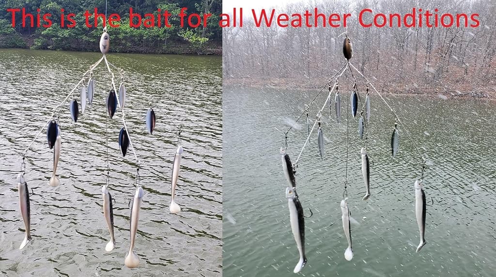 Fully Rigged 5-Arm Umbrella Rig Lure with Swim Baits - Superior Bass Catching - Image 7