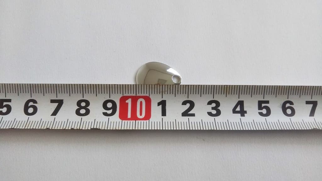 Lure blades, medium, set of 50, silver, 18mm x 13mm, Colorado blade, for metal - Image 3