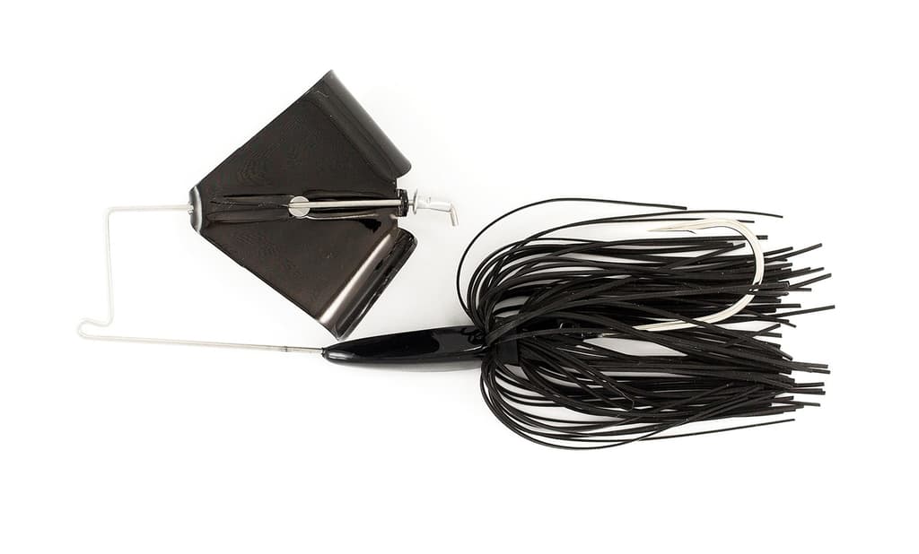 Nichols Lures RB24BN-38 Reflex Buzzbait Black Plague Black Nickel, 3/8 oz - Image 1