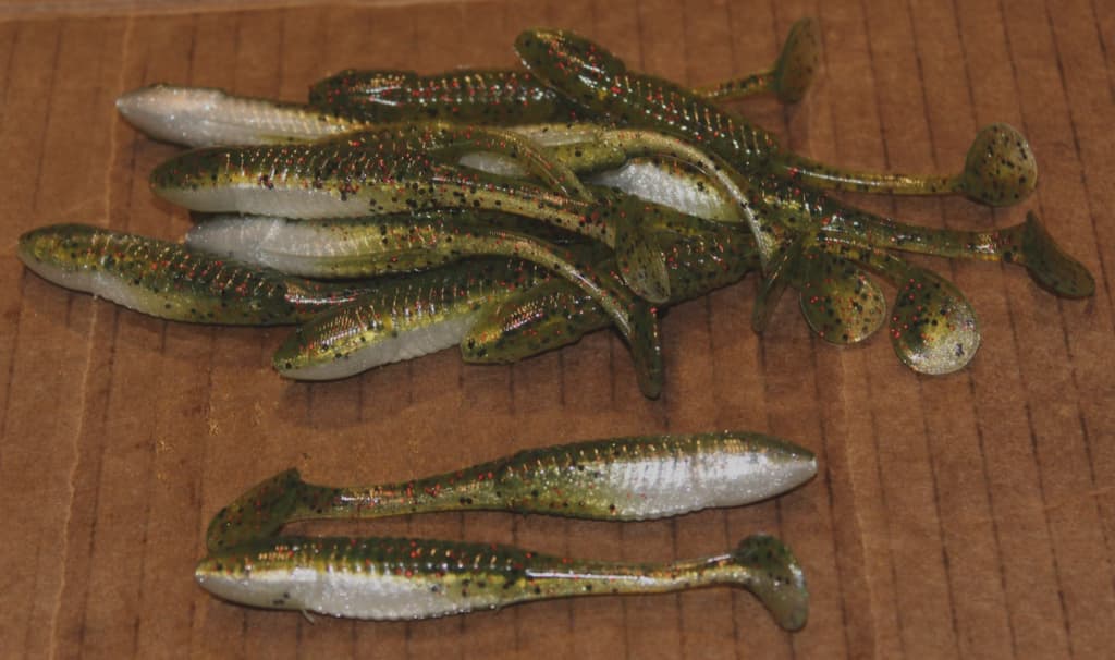 3.5" Swim Minnow Water Red Ghost Paddle Tail Swimbait Trailer for A Rig 50 pk - Image 4