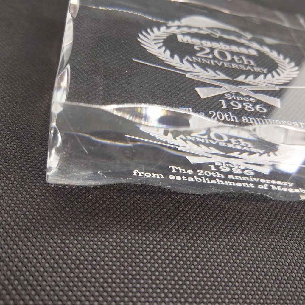 Megabass 20th Anniversary Crystal Trophy Collector's Item Used - Image 3