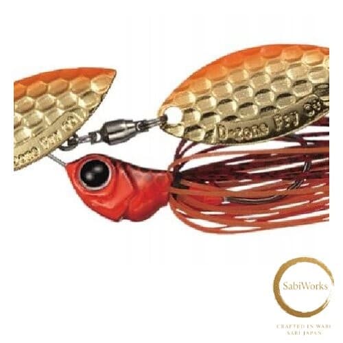 New EVERGREEN Spinnerbait D-Zone Fly Tandem Willow Leaf 1/4oz Prespawn Dynamite - Image 1