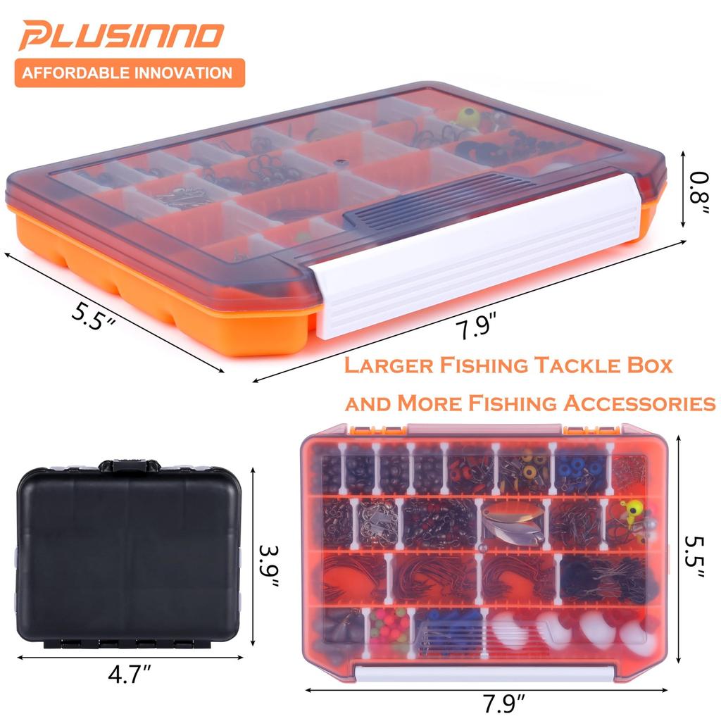 	PLUSINNO Fishing Accessories Kit 263pcs Fishing Tackle Kit with Tackle Box	 - Image 2