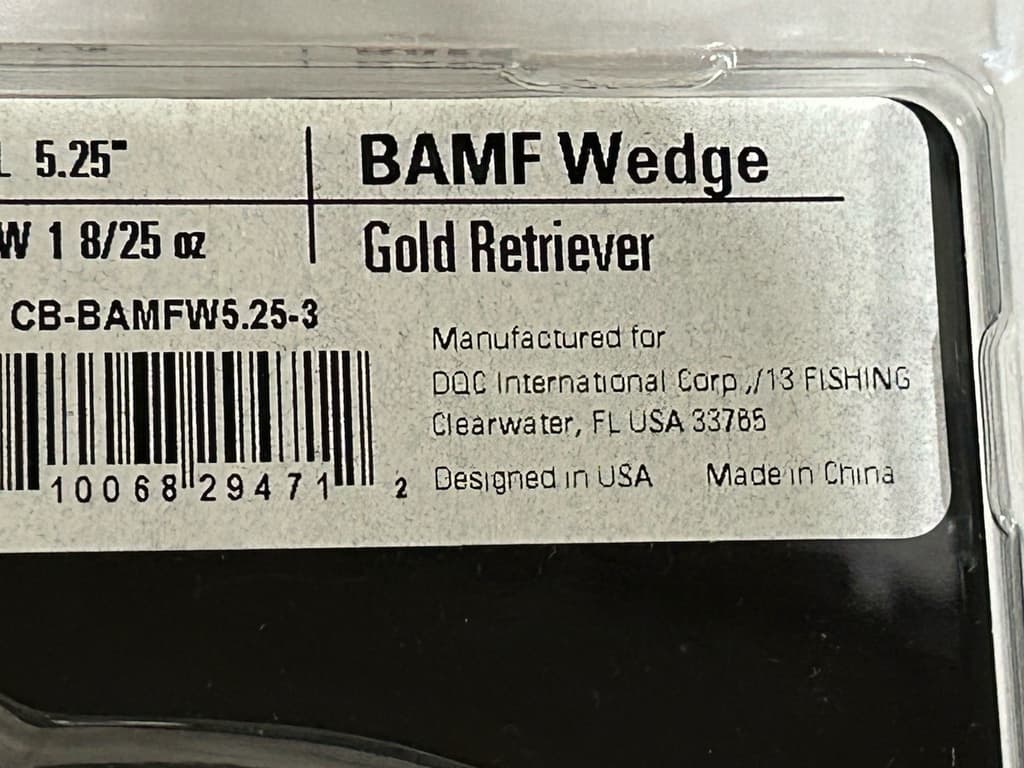 1-2 pk 13 Fishing Coalition Bait Co BAMF Wedge Swimbait Lures GOLDEN RETRIEVER - Image 4