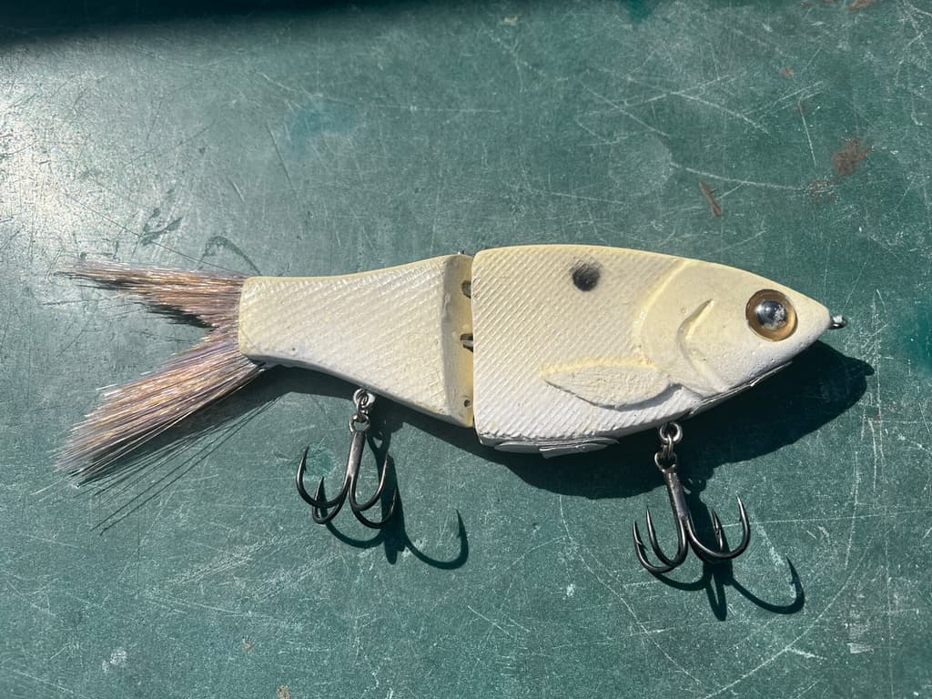 Clutch Swimbait OG  Bone Color Glide Bait Swimbait 7.5” - Image 1
