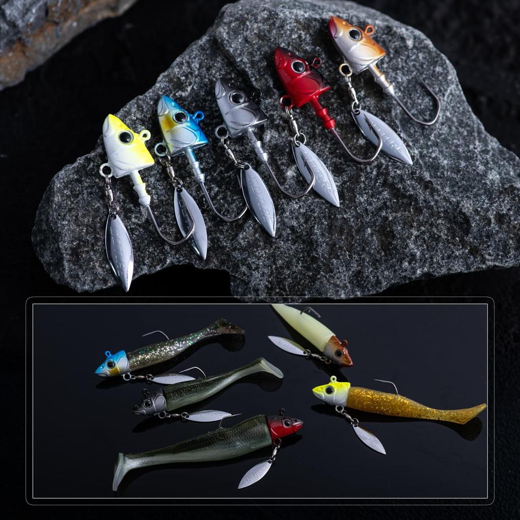 Goture Swimbait Jig Heads, Colored Lead Jig Head Hooks for Freshwater Saltwat... - Image 6