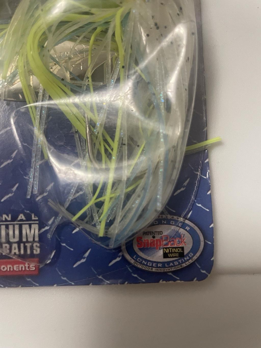 Original Terminator T-1  Titanium Double Willow Spinnerbait 1 Ounce Blue Fox.  - Image 4