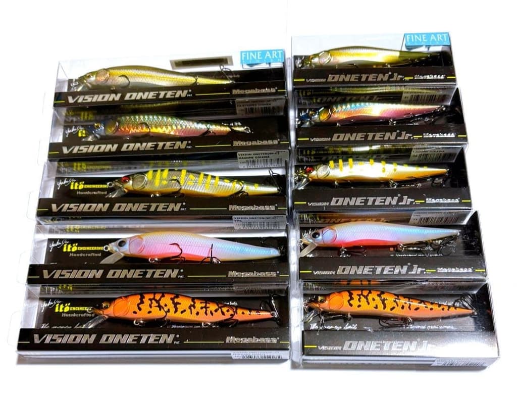 Megabass Vision One Ten Jr. Set of 10 Fishing Lures with Varied Colors - Image 1