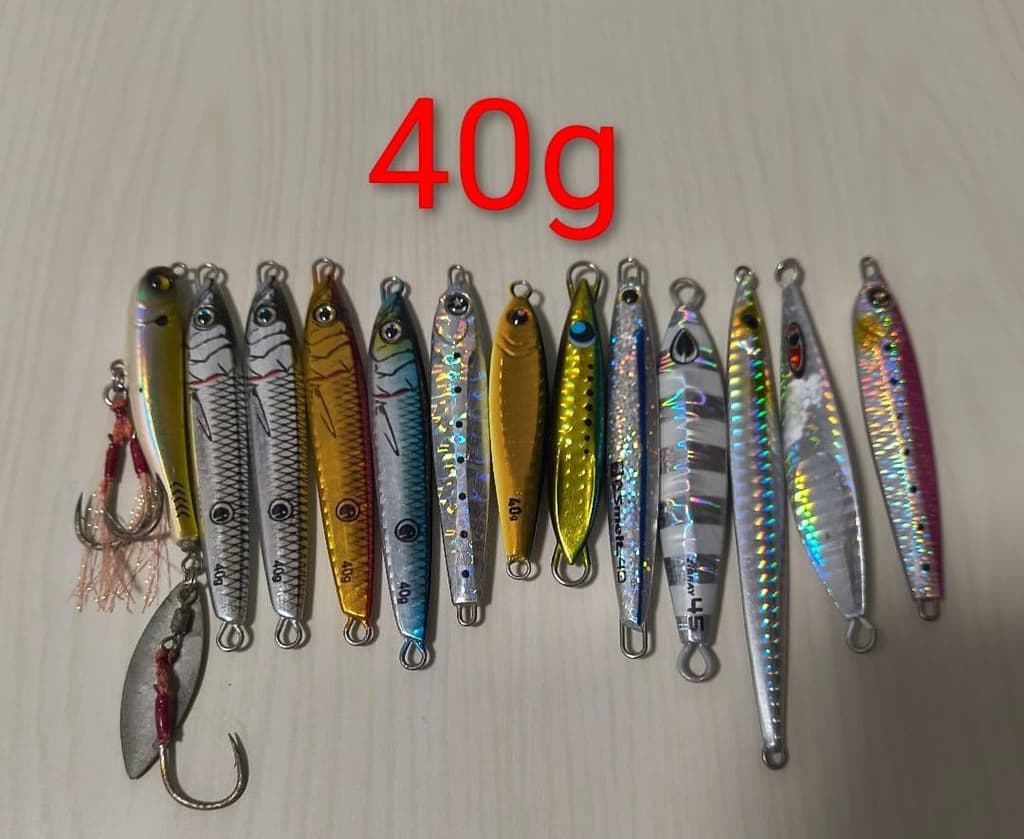Metal Jig Set 15g-80g 46pcs Shore Jigging Used Ocean Fishing Accessories - Image 3