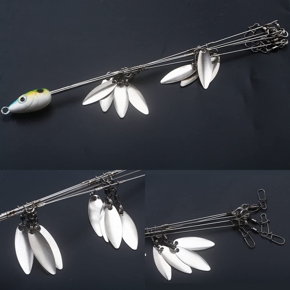 Umbrella Fishing Rig 5 Arms Alabama Rig Kit with Weedness Bait Lure Jigs Boat - Image 7