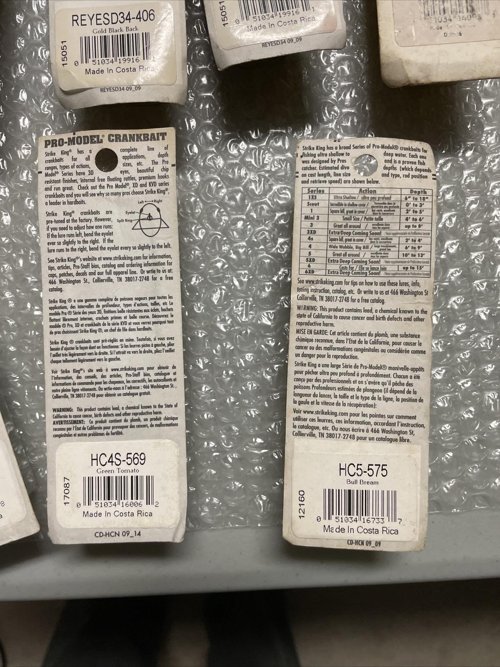 9 New Strike King Crankbaits Pro Model Series Lures Lot Series 3 5 Red Eye Shad - Image 15