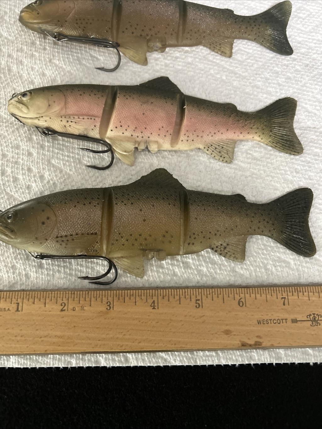 Original Rare Castaic Baits Platinum Series 8” Soft Jointed Trout Swimbait SS - Image 3