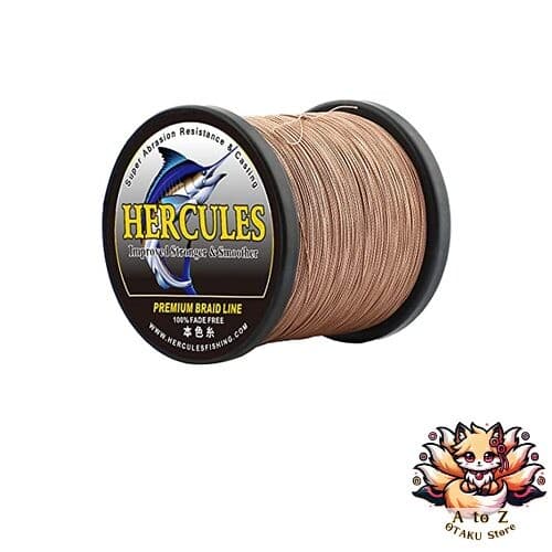NEW HERCULES PE Fishing Line 4-strand No.4 1000m 18.1 kg/40 lb 0.32 mm Brown - Image 1