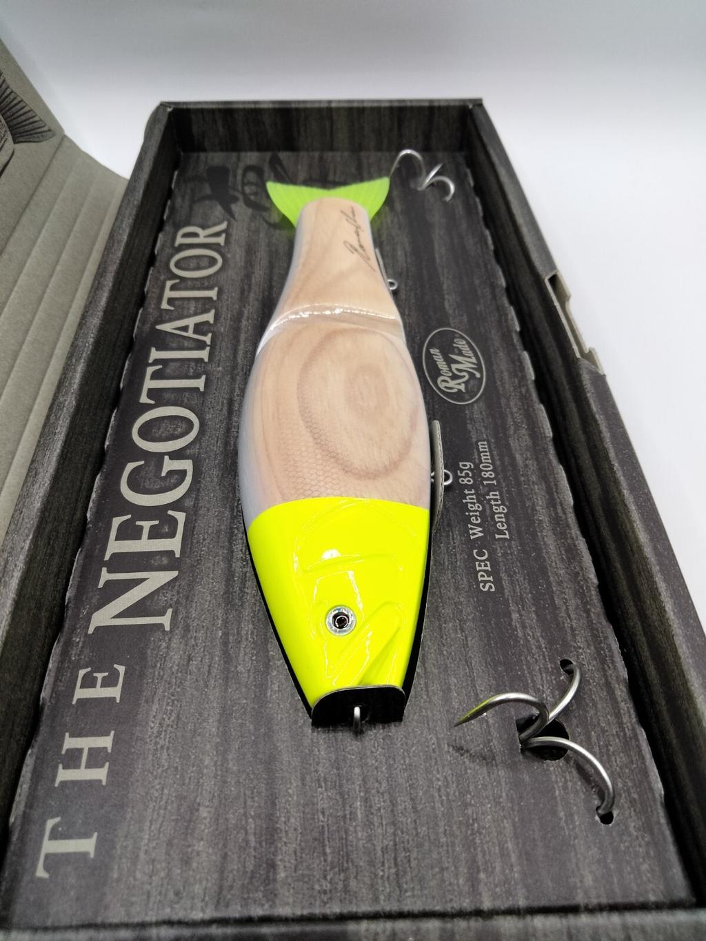 LIMITED Roman Made Negotiator from Japan Glide wood swimbait rare lure NIP HTF 6 - Image 1