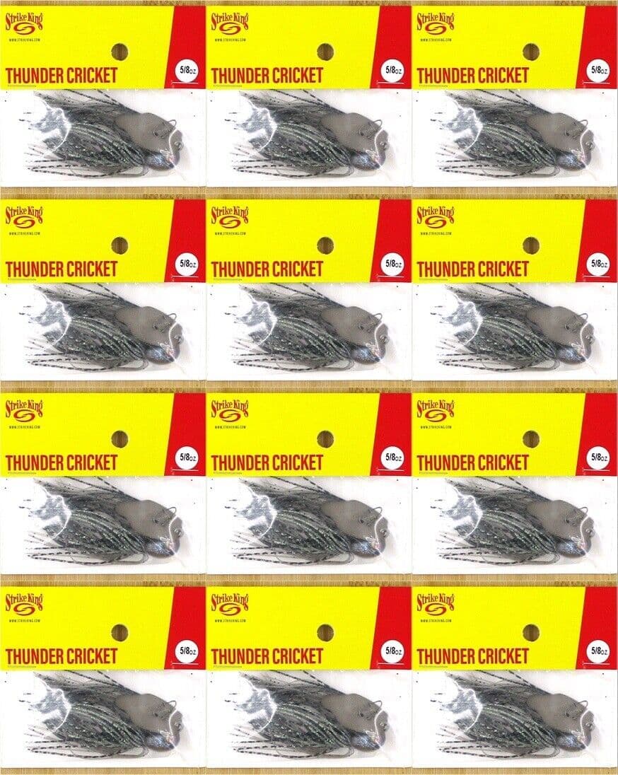 (12) Strike King 5/8 Oz Thunder Cricket Bladed Vibrating Jigs Mouse Brand New - Image 1
