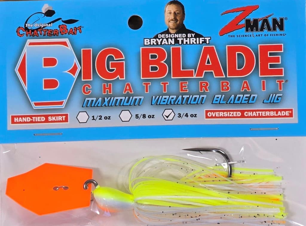 (Ct of 2) Z-Man Big Blade Chatterbait 3/4 oz Provides Maximum Thump & Vibration - Image 2