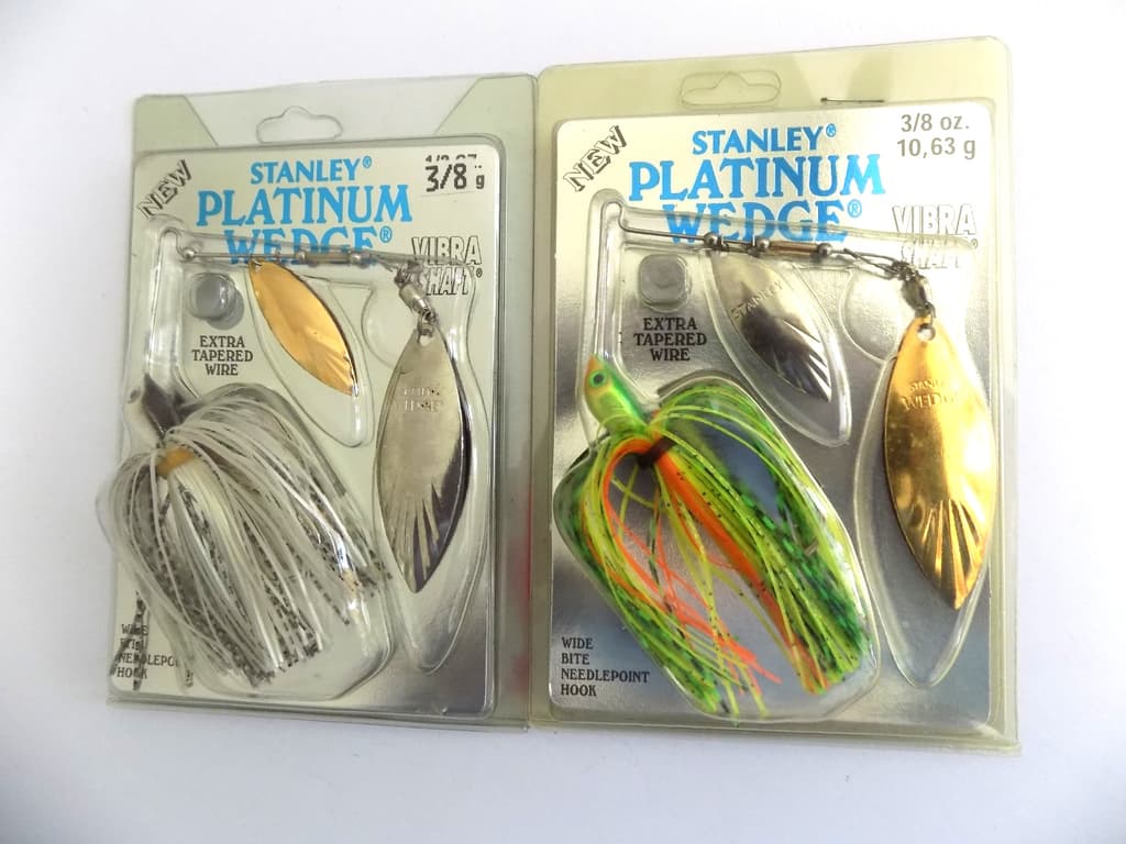 STANLEY PLATINUM VIBRA SHAFT WEDGE SPINNERBAIT 3/8 oz. - 2 LURES - #T34 - Image 1