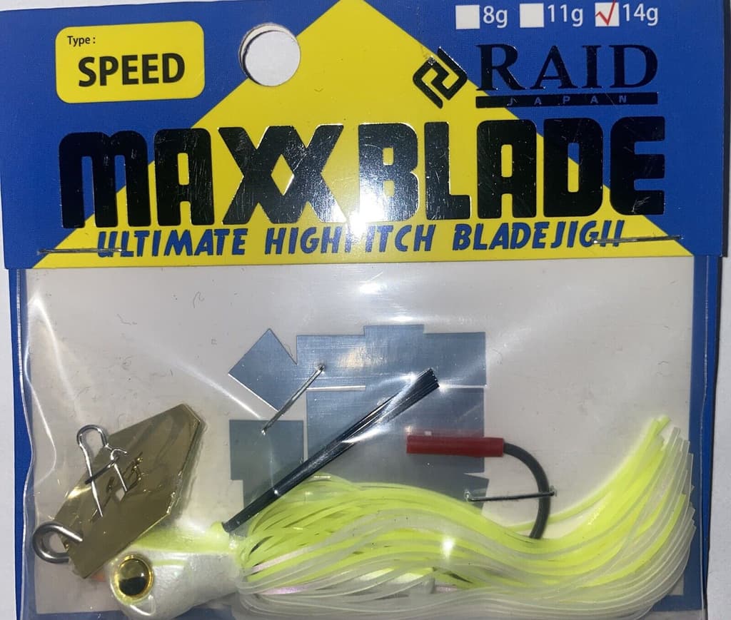 Raid Japan Bladed Jig Maxx Blade Type-Speed 14g 08 Chartback Pearl Chatterbait - Image 1