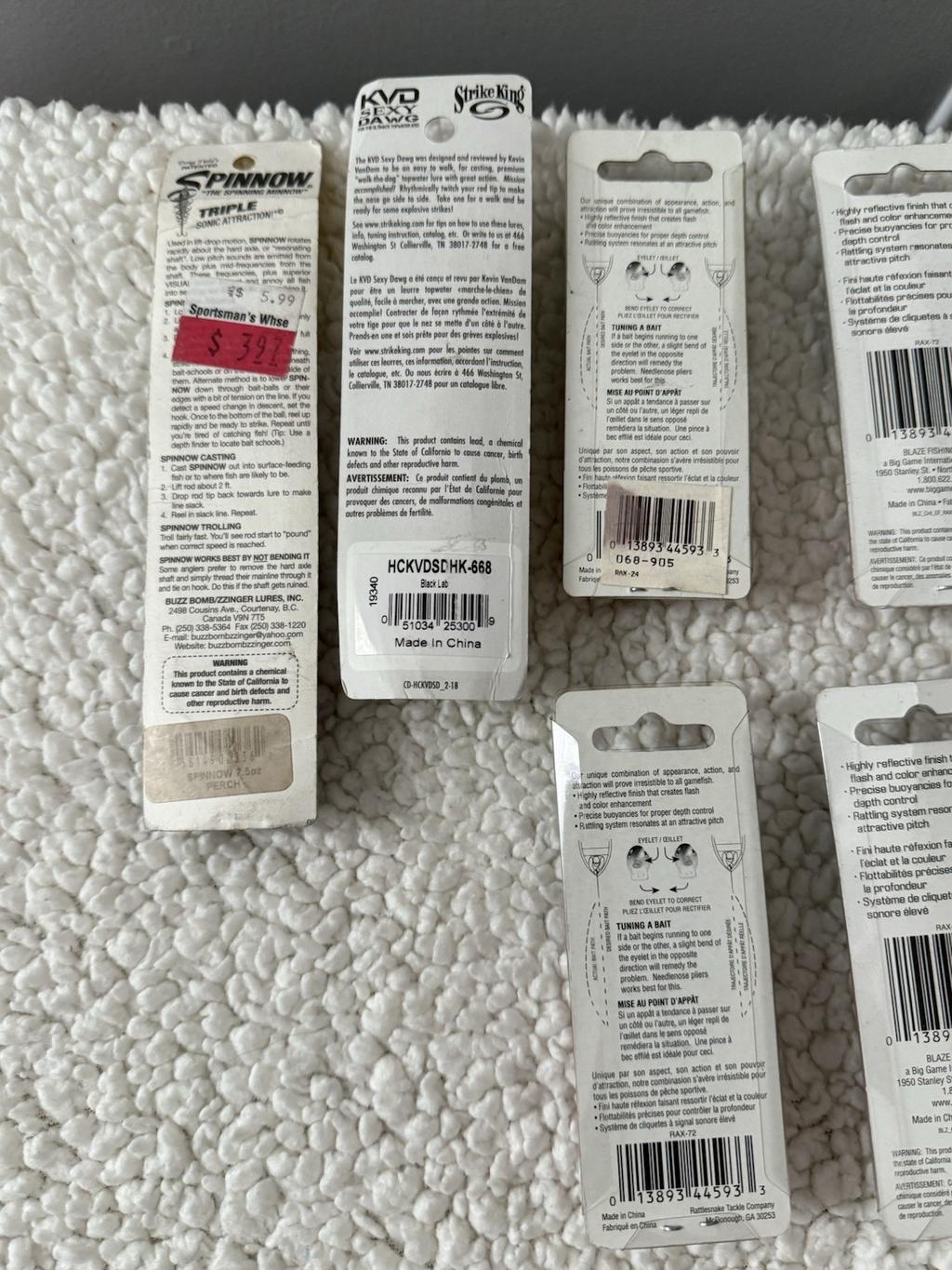 LOT OF 12 MISC FISHING LURES ORIGINAL  BOXES FRENZY BLAZE STRIKE KING & MORE - Image 6