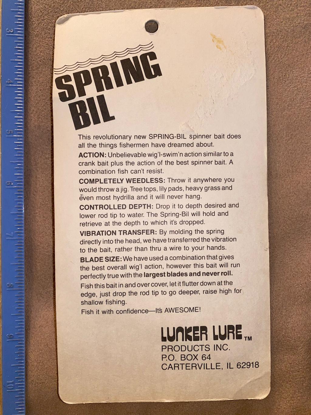 TUFF FIND!Unknown chatterbait,LIVING RUBBER SKIRT!!!spring Bil Lure Discontinued - Image 7