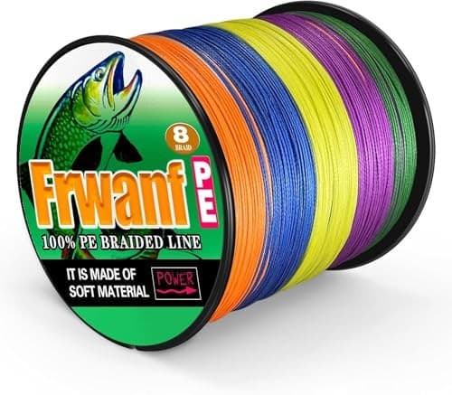 NEW Frwanf Fishing Line 8-Strand Braided PE Line 1000m Size 7 Multicolor for - Image 2