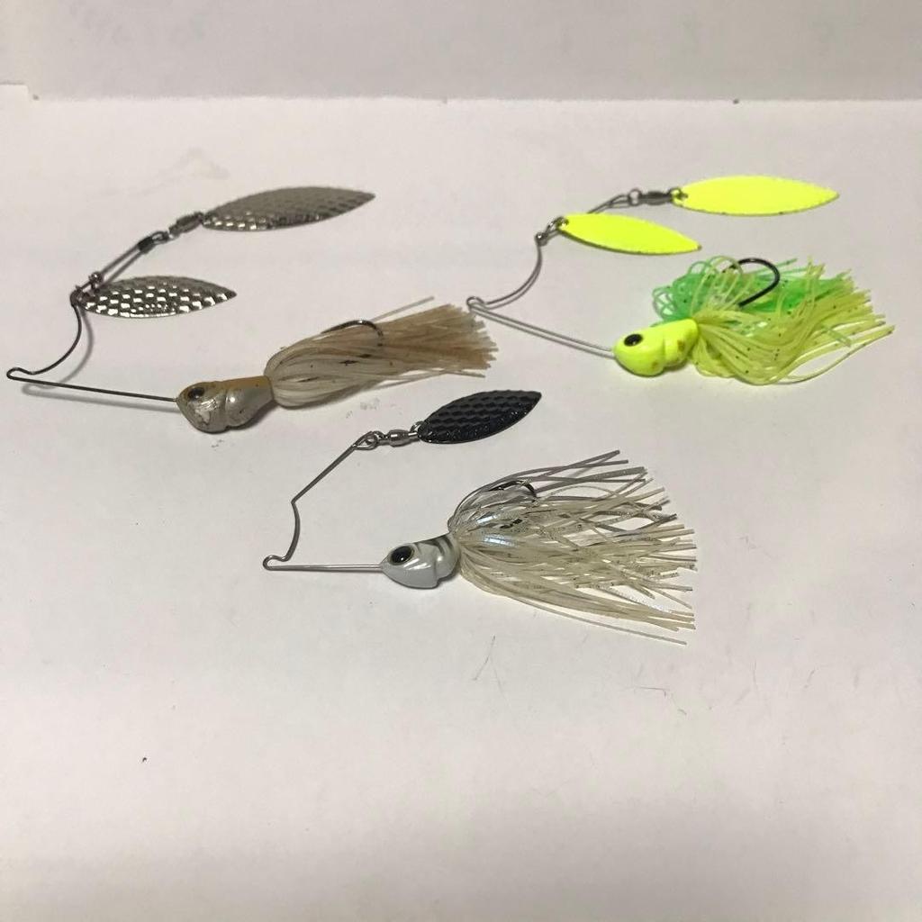 Evergreen D-Zone Spinnerbait Set of 3 Used/Almost New Silver 1/2oz - Image 1