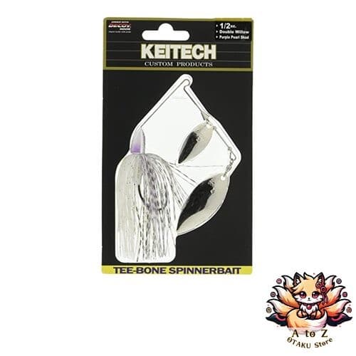 NEW Keitech T-Bone Spinnerbait Double Willow DW 3/8oz #528 Purple Pearl Shad - Image 1