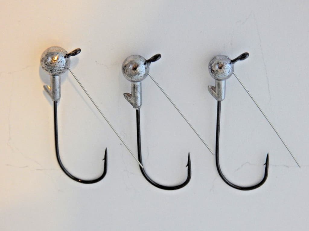 12 - 1/4oz 3/0 Weedless Wire Jighead FLAT EYE Grub Head Swimbait Umbrella Rig - Image 5