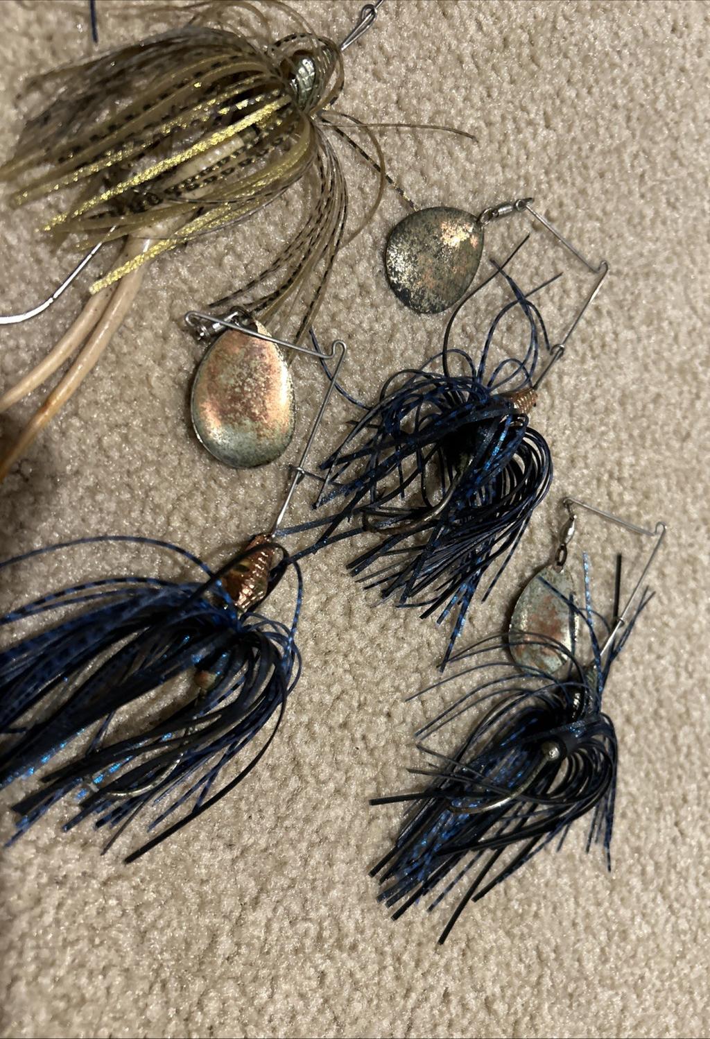 5 Okiebug Gator Bug Spinnerbait 5/8 Shad Black Blue Gold Gatorbug Assortment - Image 4