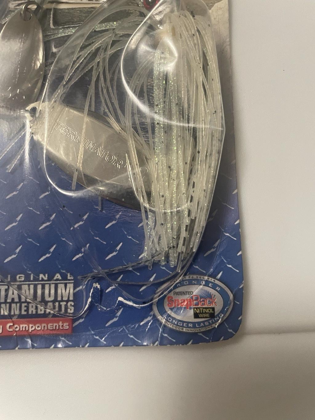Original Terminator T-1  Titanium Double Willow Spinnerbait 1 Ounce Cal I Green. - Image 3