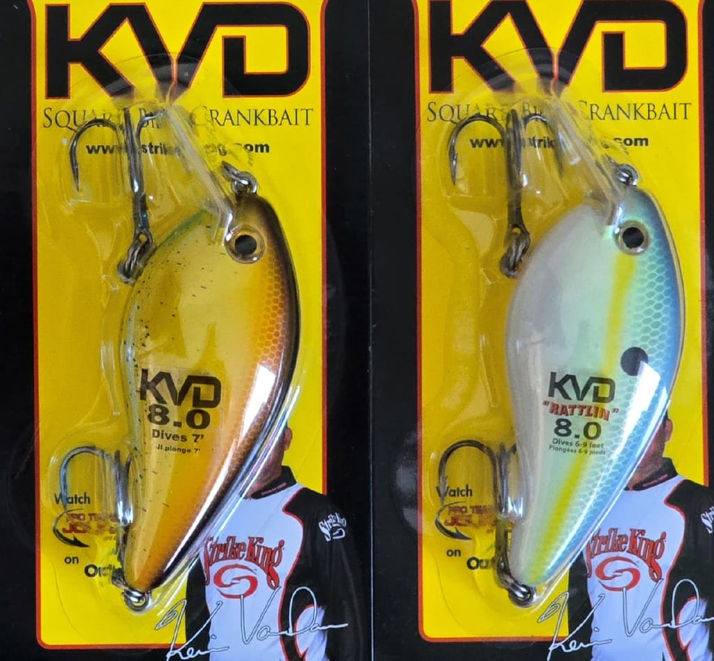 3-Strike King KVD 8.0 Magnum Squarebill Crankbaits 4-1/2" 1-1/8 oz Depth 3-7 ft - Image 4
