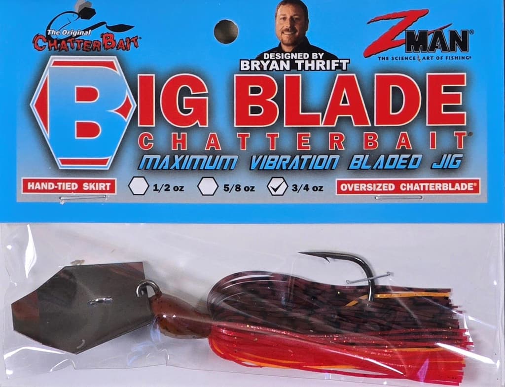 (Ct of 2) Z-Man Big Blade Chatterbait 3/4 oz Provides Maximum Thump & Vibration - Image 3