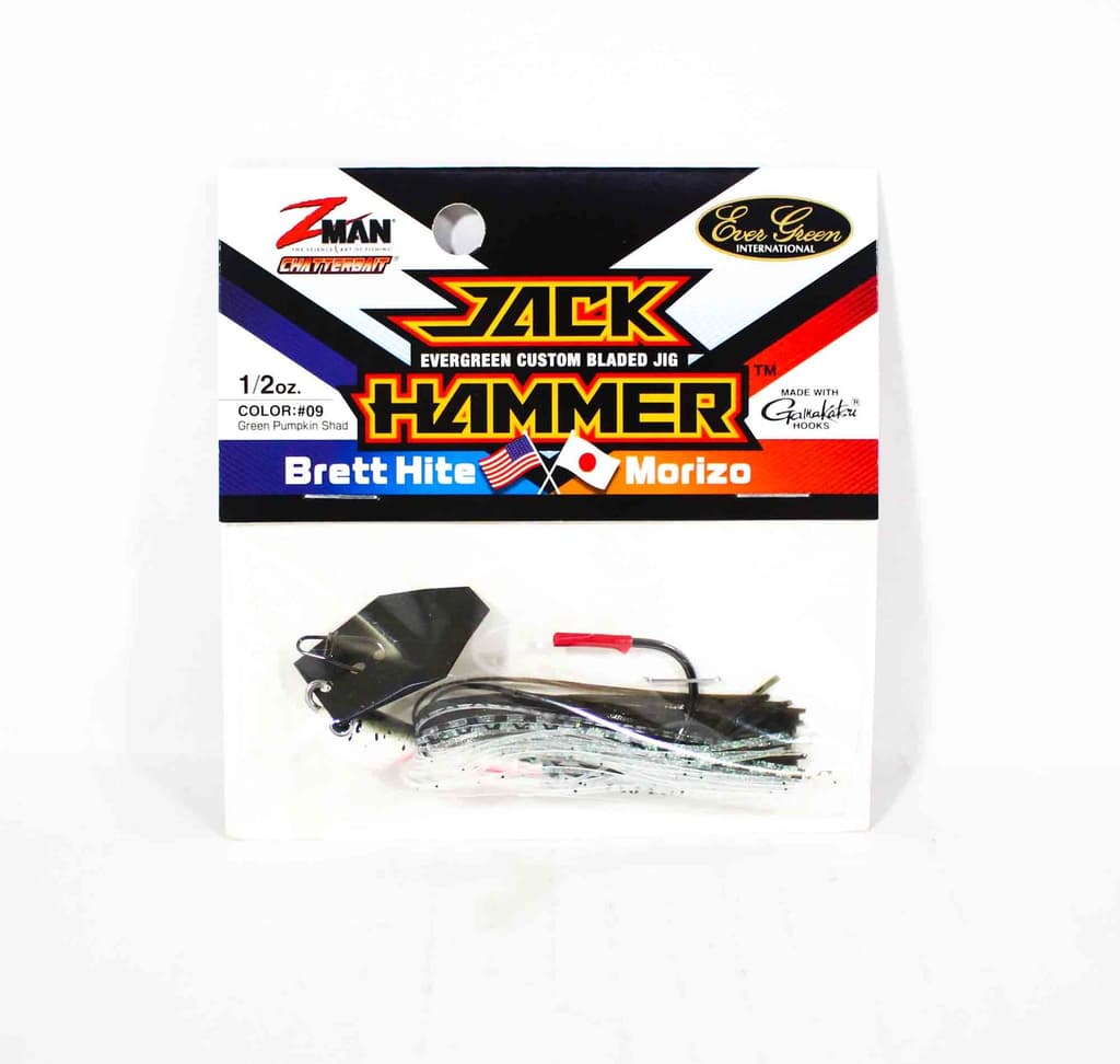 Zman Chatterbait Jackhammer Sinking Lure 1/2 Oz Green Pumpkin Shad (0591) - Image 1