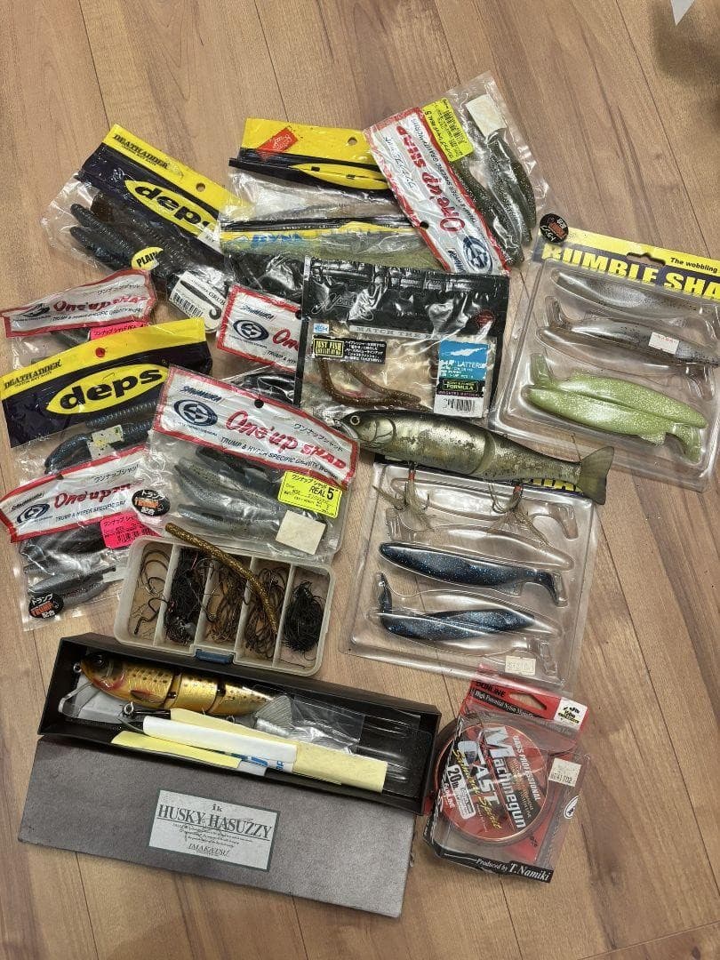 Fishing Lure Bass fishing worm lure line set unused items also available - Image 1