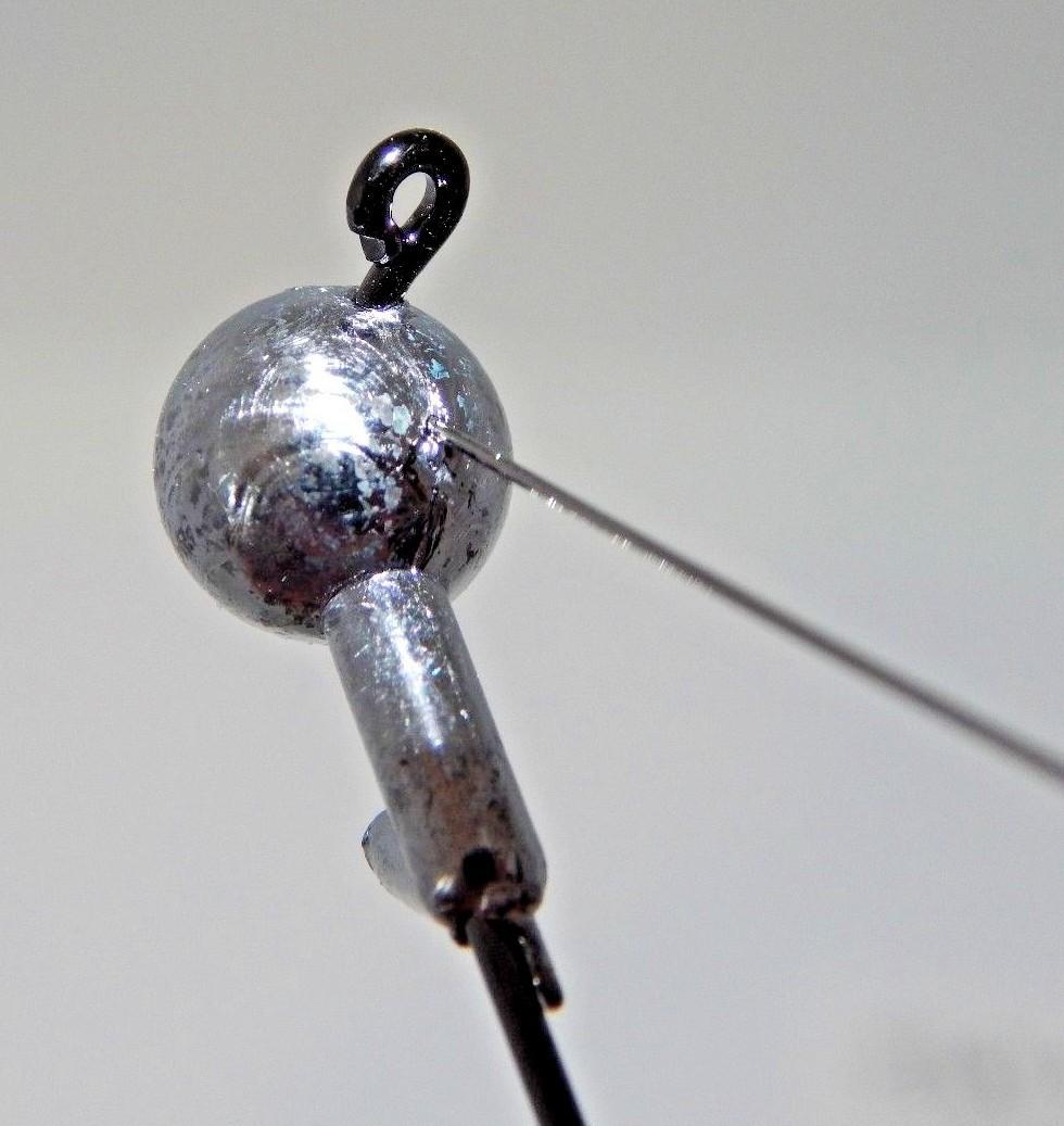 (25) 1/4 oz 3/0 Weedless jighead wire FLAT EYE grub head swimbait Umbrella rig - Image 5