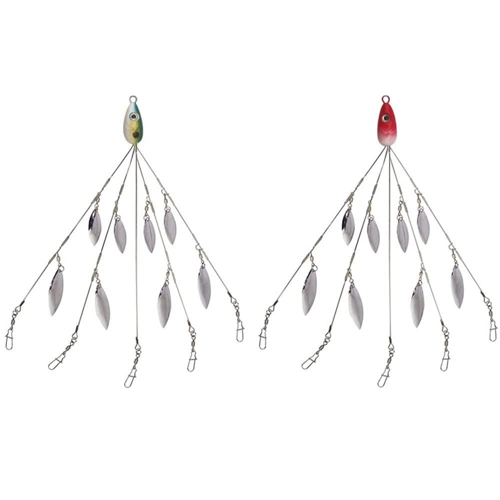Umbrella Fishing Rig 5 Arms Alabama Rig Kit with Weedness Bait Lure Jigs Boat - Image 4