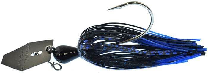 12- Z-Man 3/8 Oz The Original Chatterbait Fishing Lure Black/Blue Nickel CB38110 - Image 2