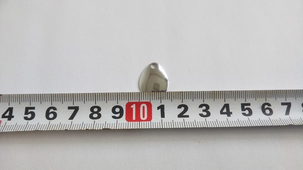 Lure blades, medium, set of 50, silver, 18mm x 13mm, Colorado blade, for metal - Image 2